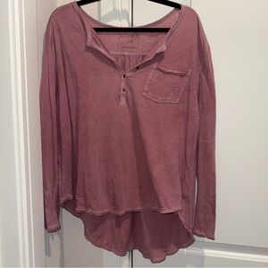We The Free Dusty Rose Long Sleeve Top